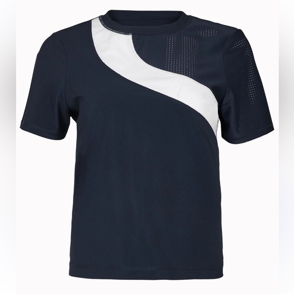 Sweaty Betty Tops - SWEATY BETTY Score Gym T-Shirt Navy with White XL